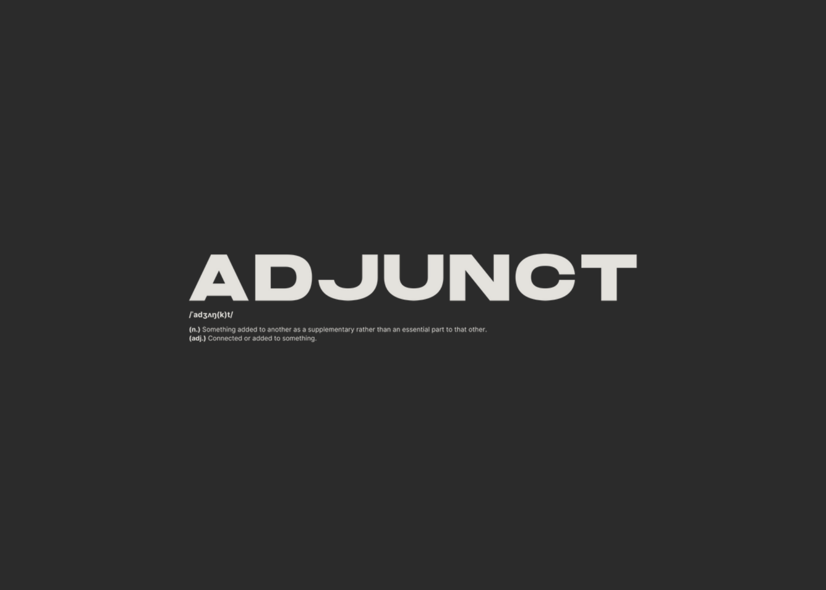 The Adjunct Thesis